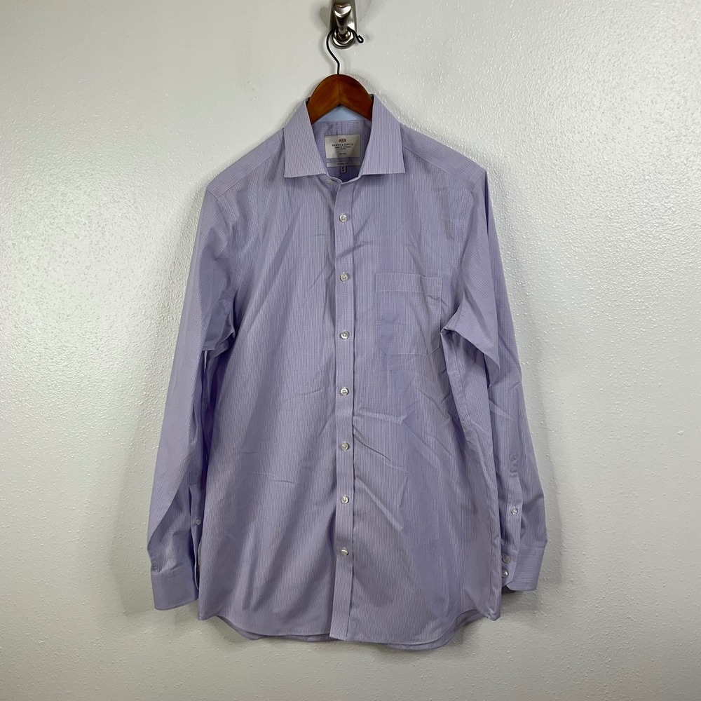 Hawes & Curtis Non-Iron Classic‎ Fit Long Sleeve Button Down Shirt Size 16/36